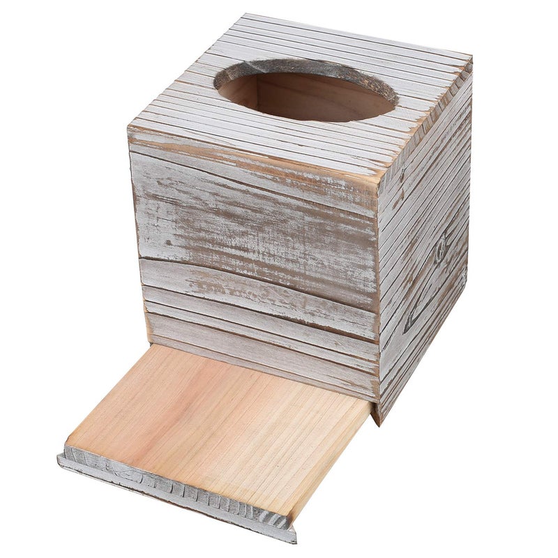 Hossejoy Square Tissue Box Cover with Slide-Out Bottom Panel. Perfect for Bathroom Vanity Countertops, Bedroom Dressers, Night Stands, Desks and Tables (Pack of 2) - Image 3